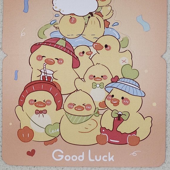 Baby ducks ducklings "Good luck" mini pop up greeting card without envelope - Picture 2 of 2